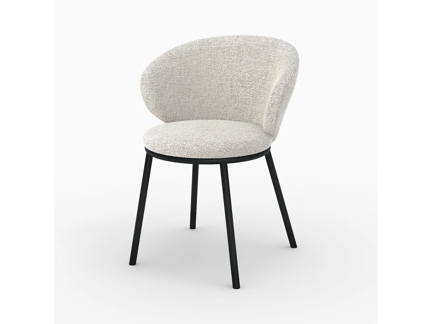 Silla en tejido beige - Angèle