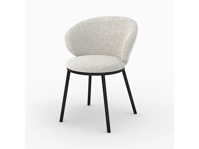 Silla en tejido beige - Angèle