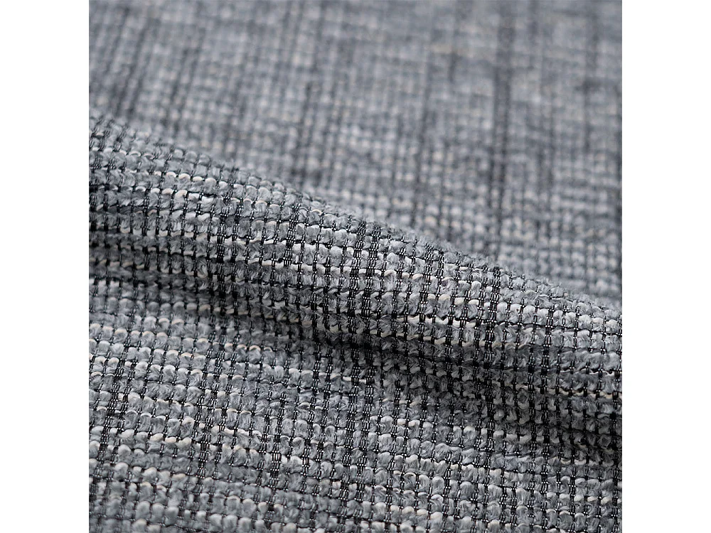Chaise en tissu gris chiné et pieds en métal noir - Andy