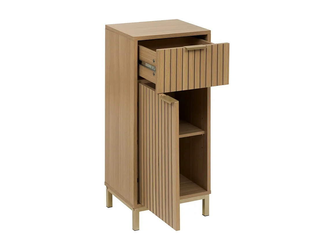 Meuble Bas Salle de Bain "Tasso" 80cm Naturel