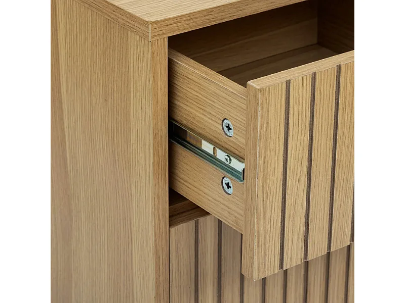 Meuble Bas Salle de Bain "Tasso" 80cm Naturel