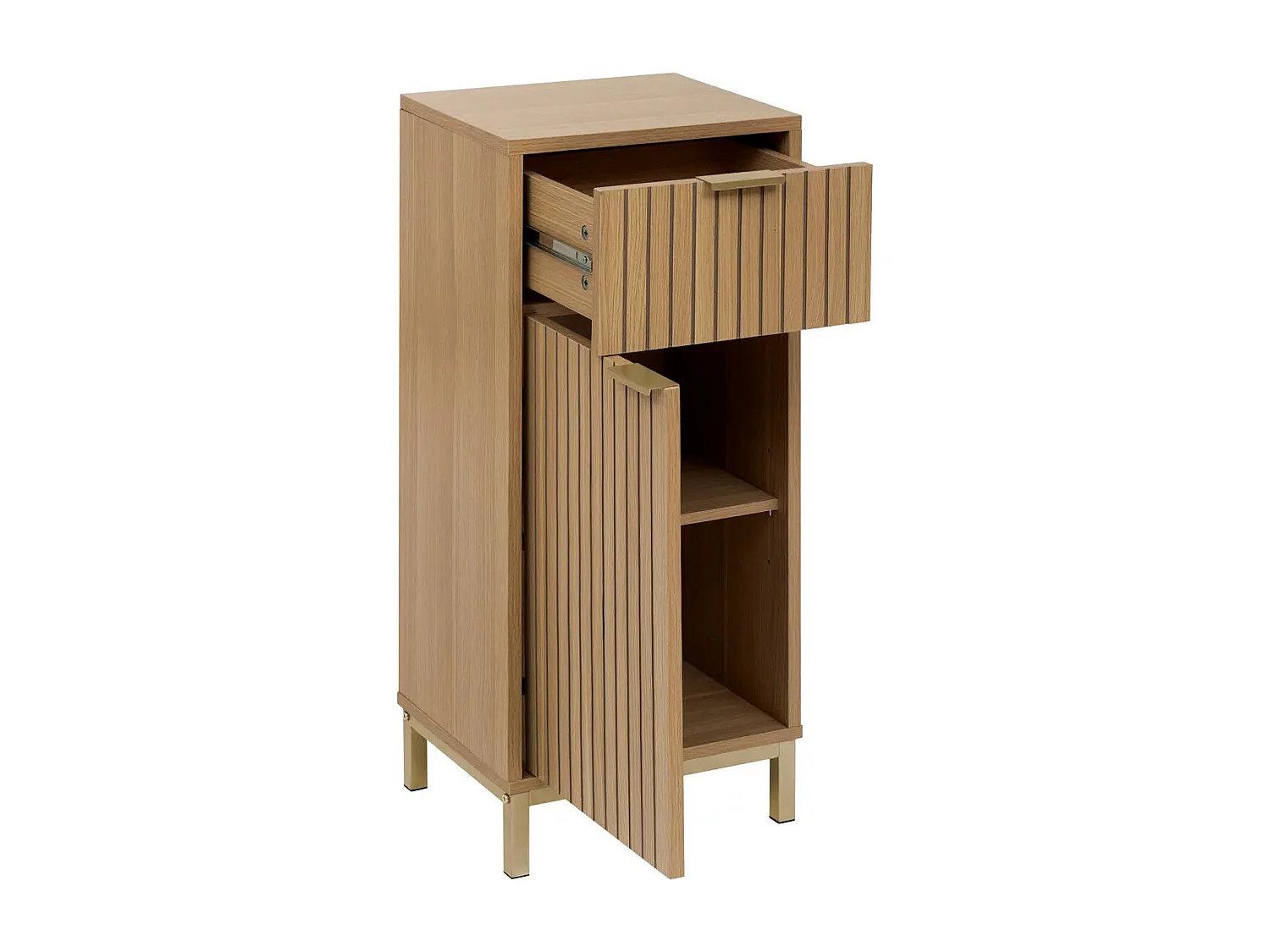 Meuble Bas Salle de Bain "Tasso" 80cm Naturel