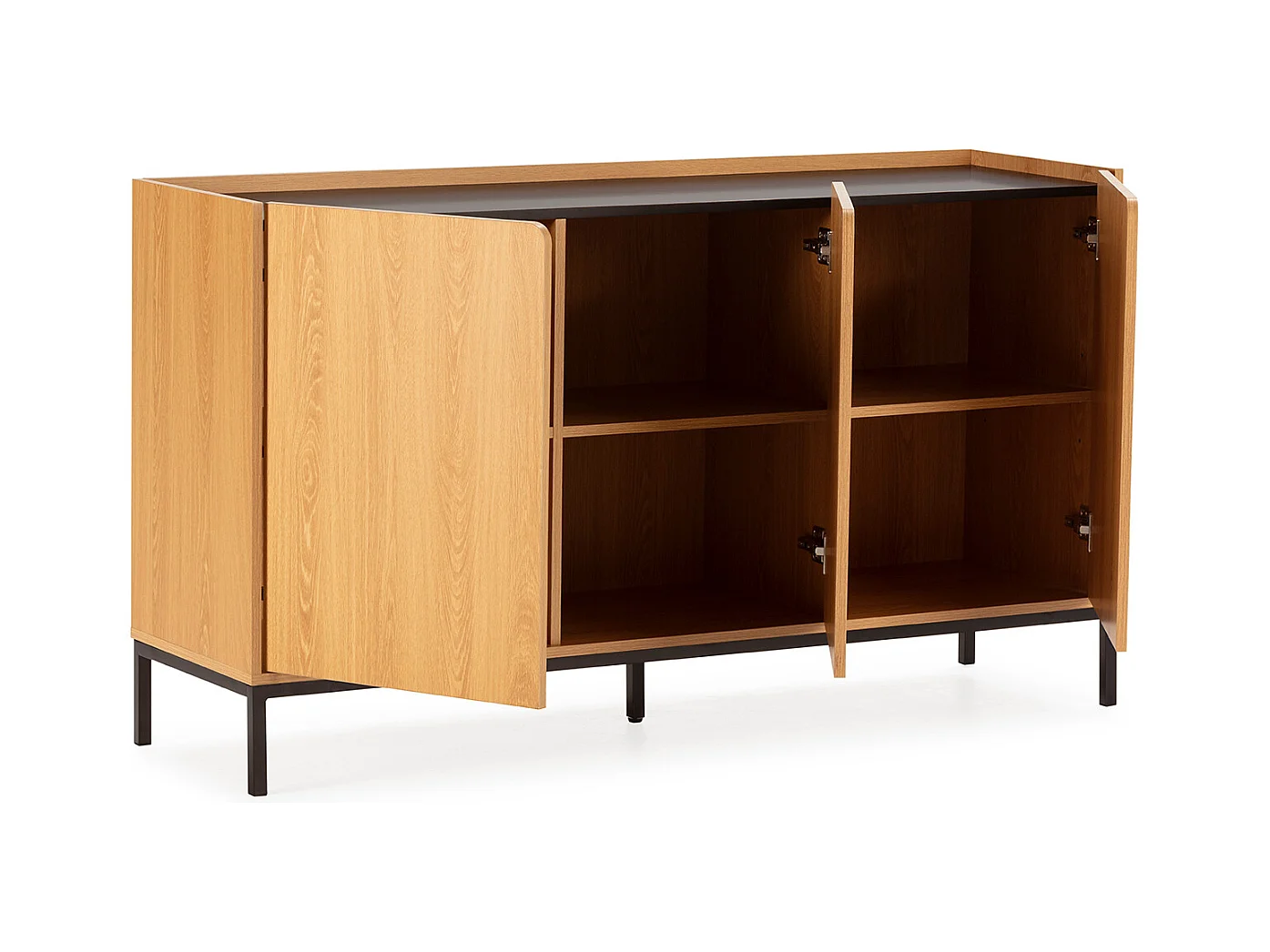 Sideboard Curva 3 türen Eichenfarbe