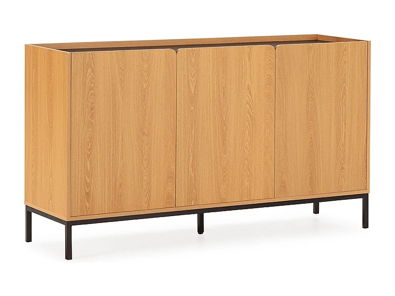 Credenza Curva 3 ante colore Rovere