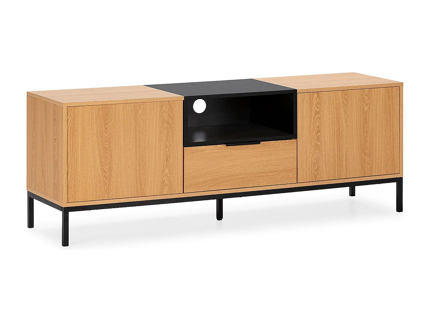 Mobile Tv Nieve 2 ante 1 cassetti colore Rovere