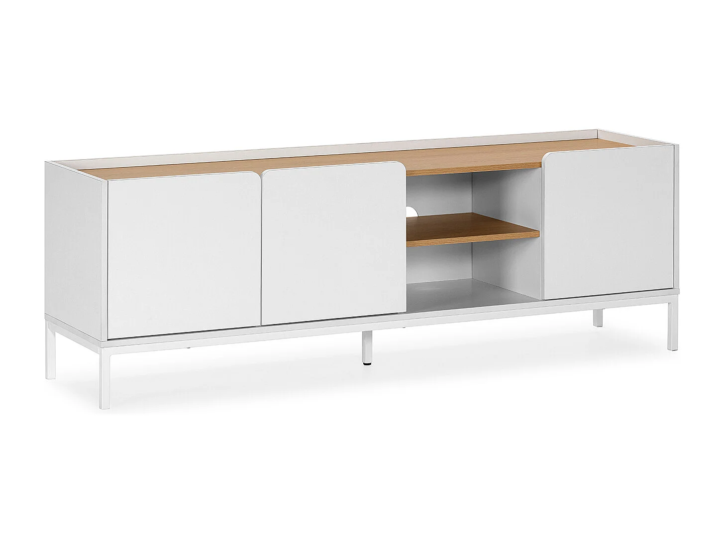 TV-Schrank Curva 3 türen Weiß