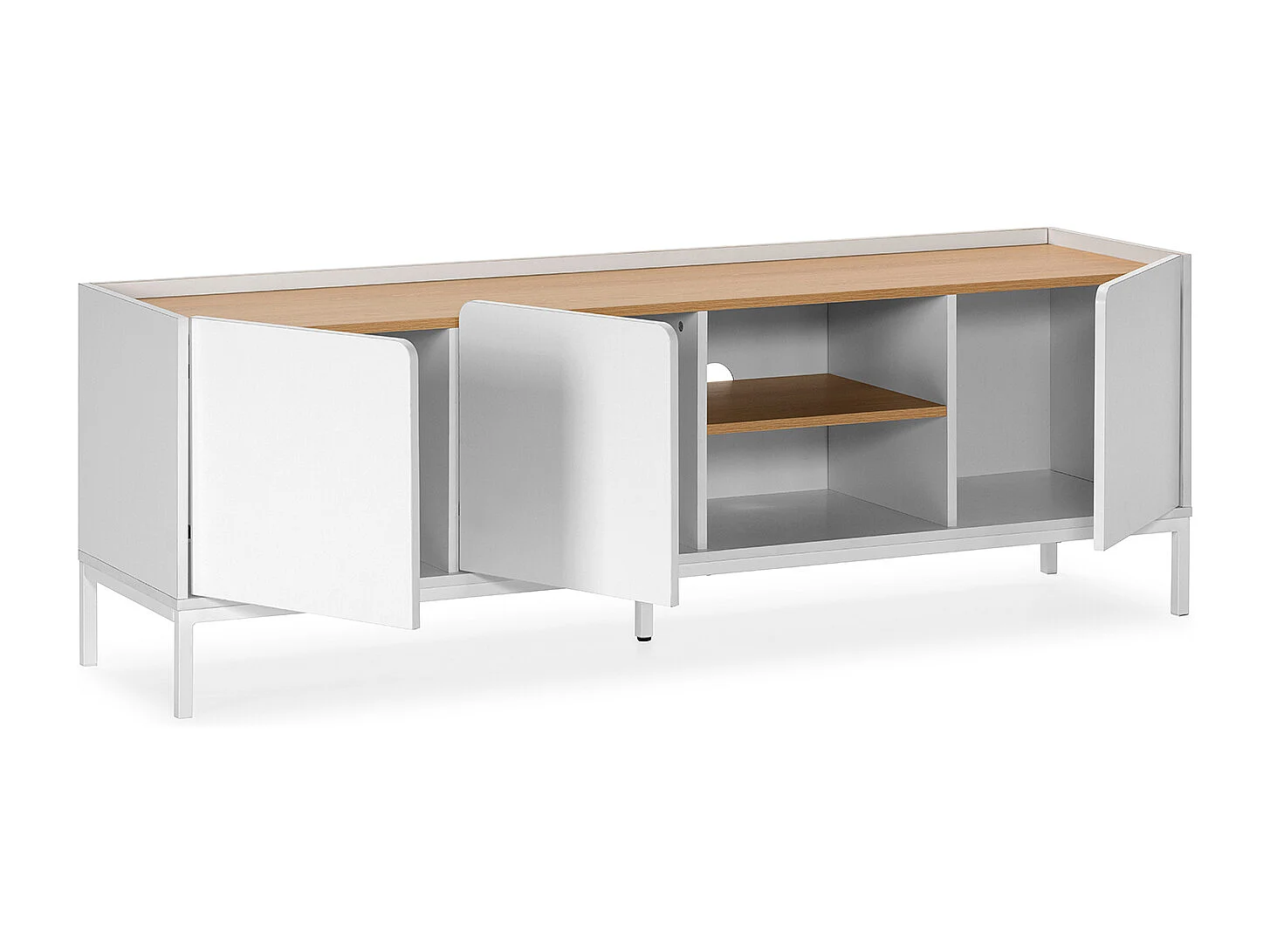 TV-Schrank Curva 3 türen Weiß