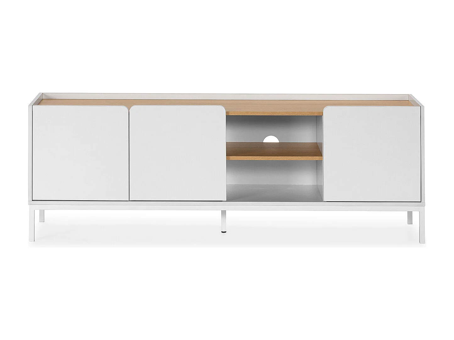 TV-Schrank Curva 3 türen Weiß