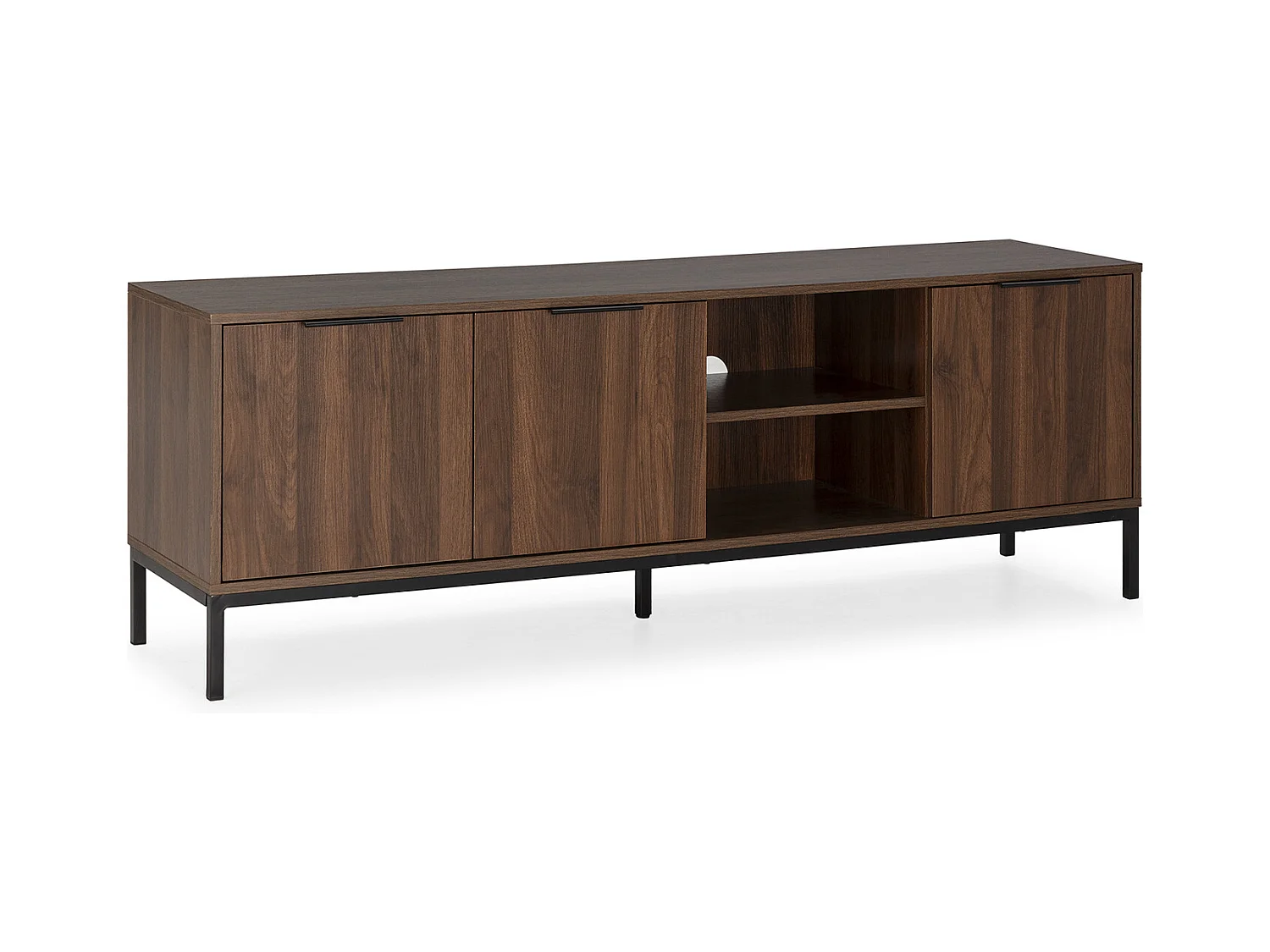 Meuble TV Auri 3 portes couleur Noyer