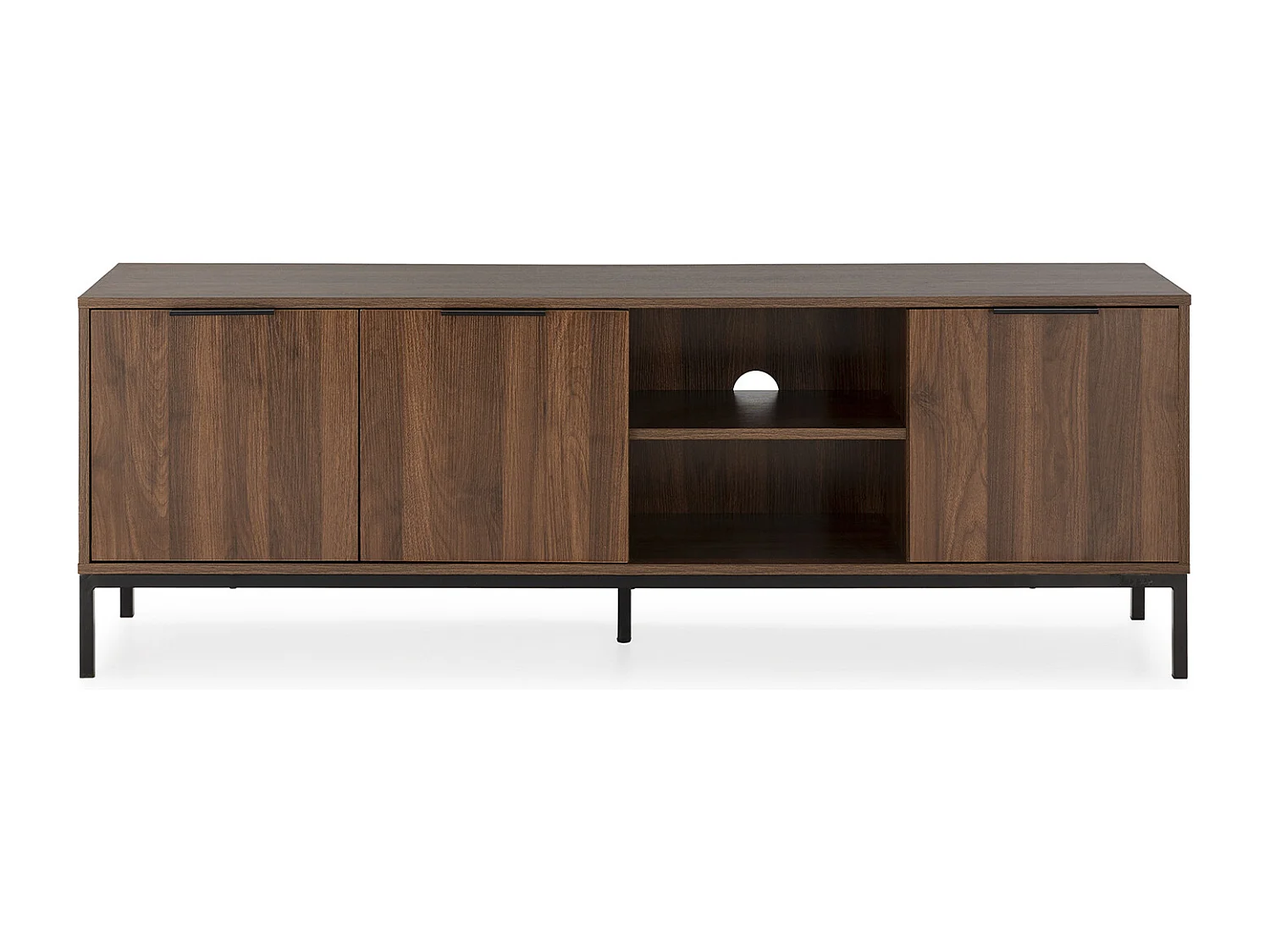 Meuble TV Auri 3 portes couleur Noyer