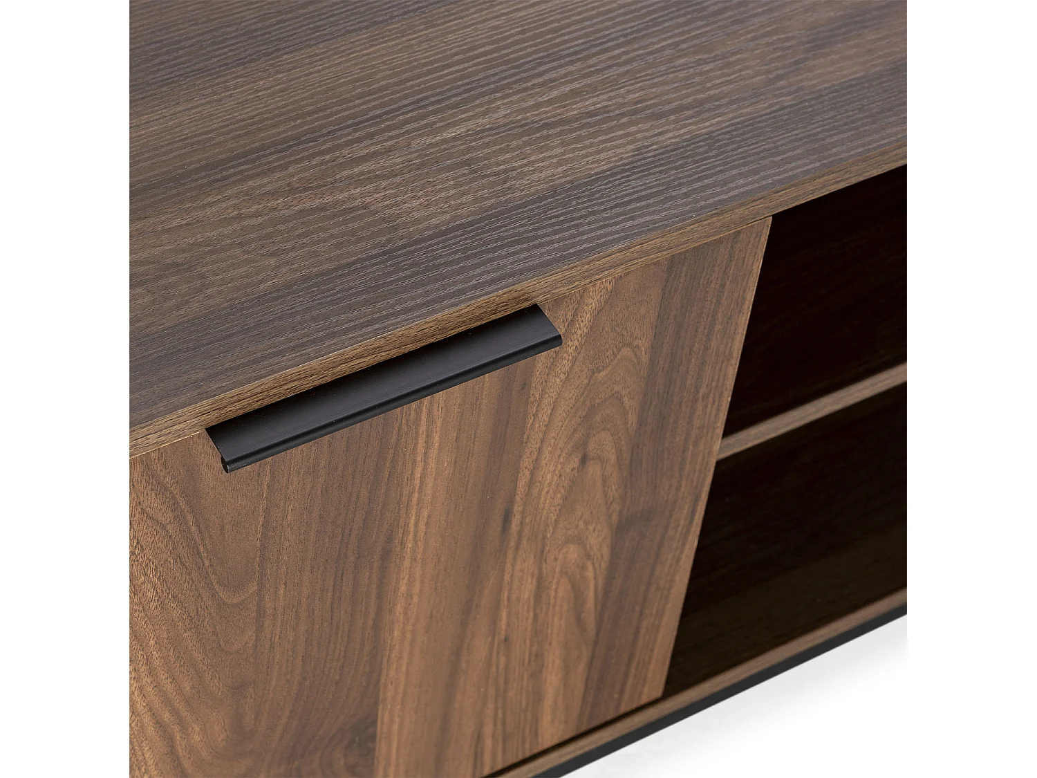 Meuble TV Auri 3 portes couleur Noyer