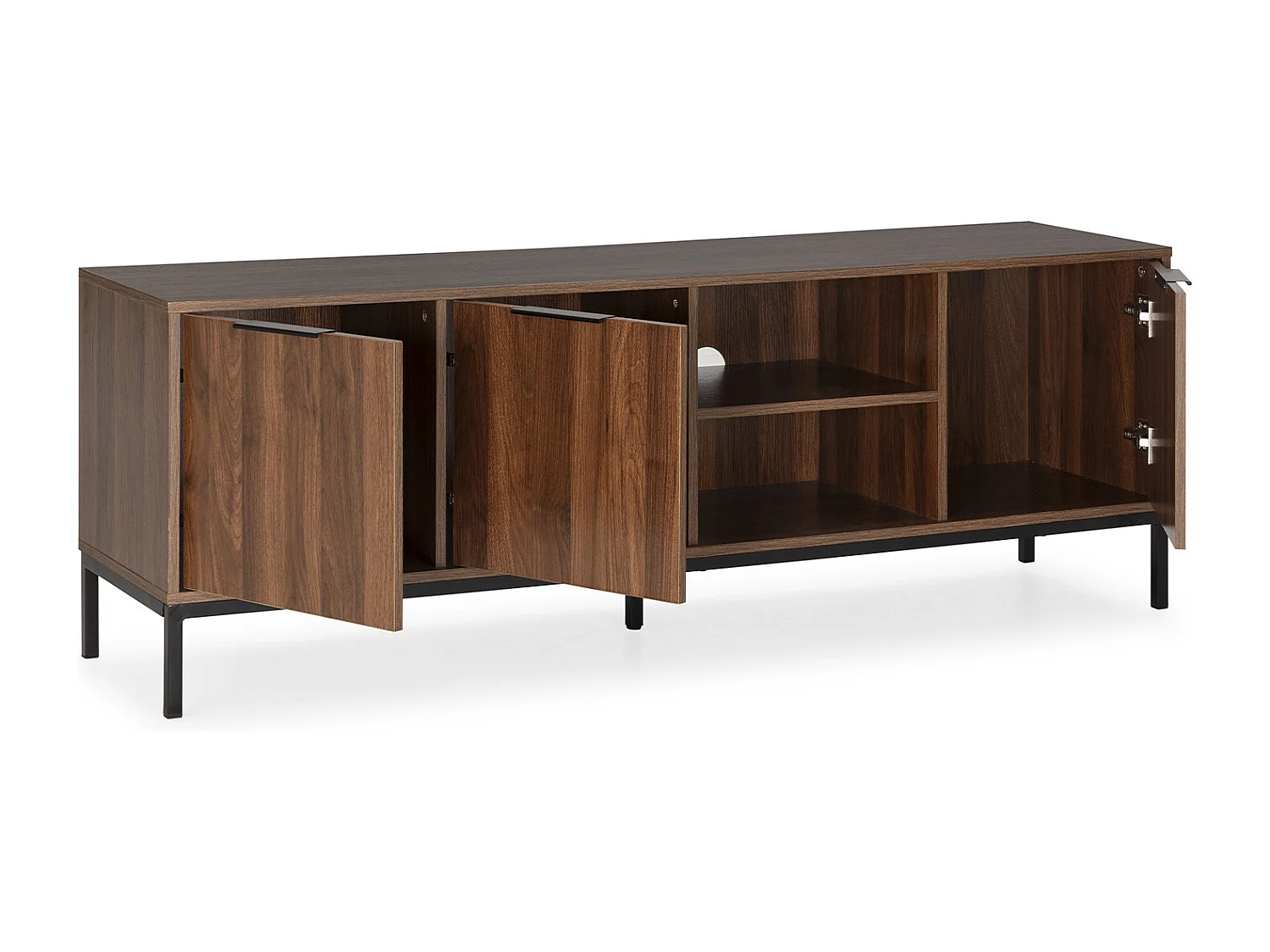 TV-Schrank Auri 3 türen Walnussfarbe