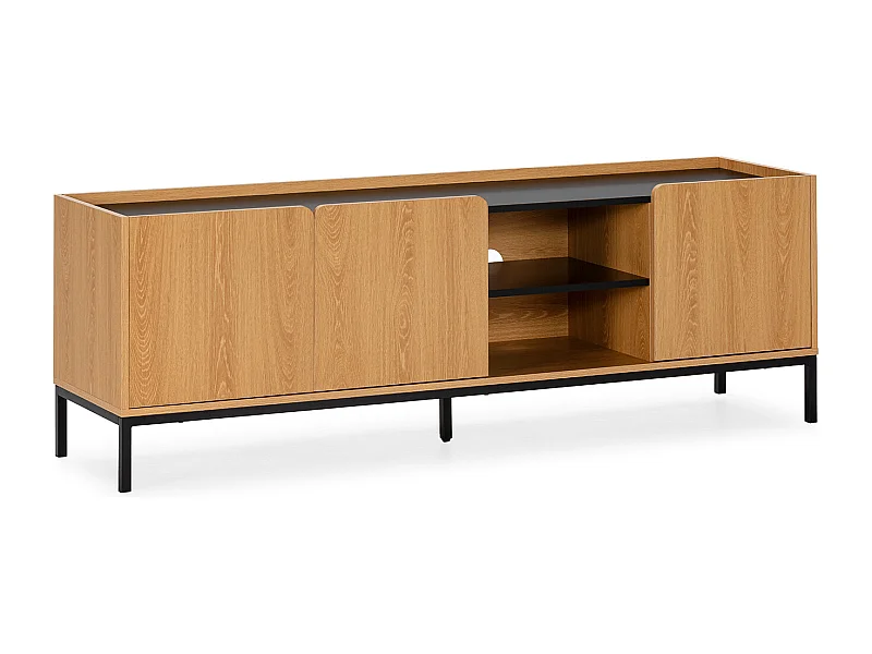 TV-Schrank Curva 3 türen Eichenfarbe