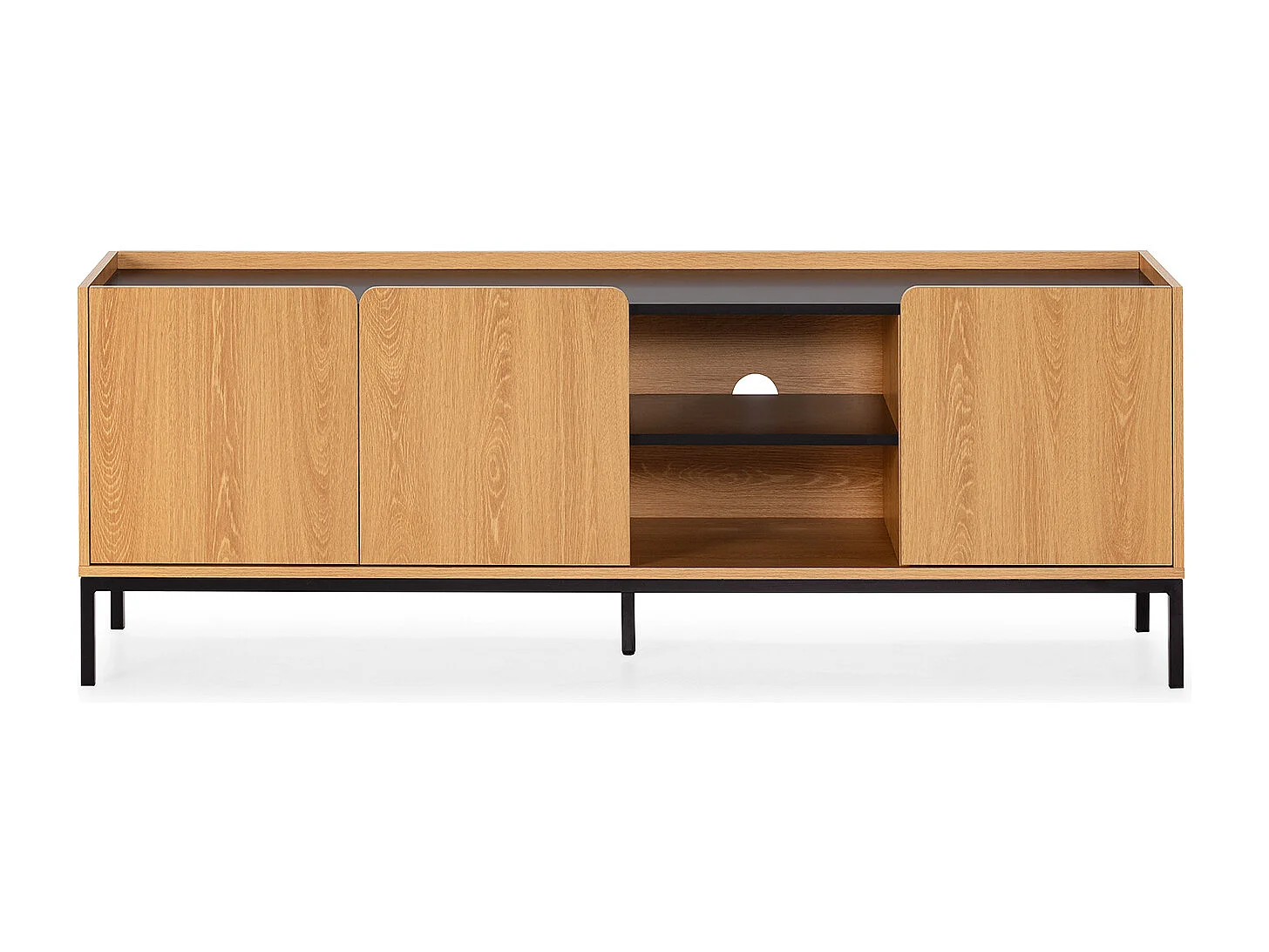 TV-Schrank Curva 3 türen Eichenfarbe