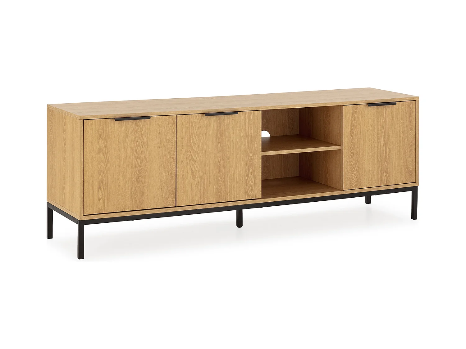 Meuble TV Auri 3 portes couleur Chêne