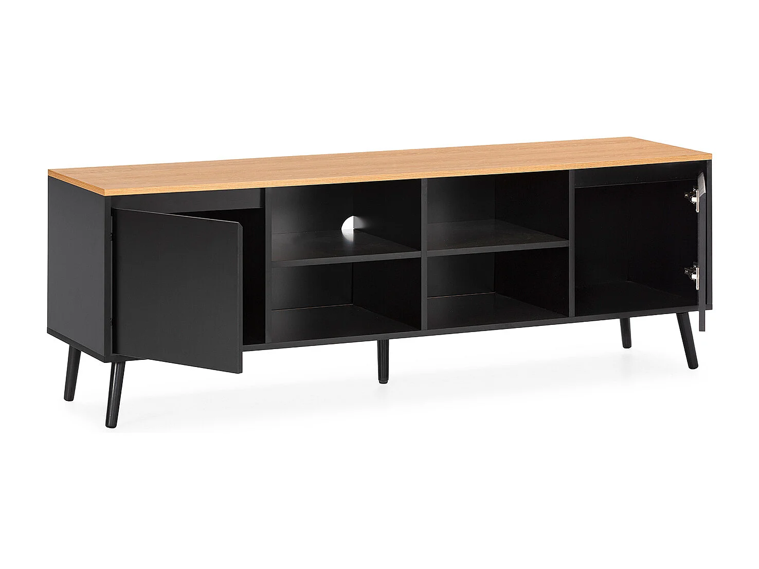 Mueble Tv Desi 2 puertas color Negro