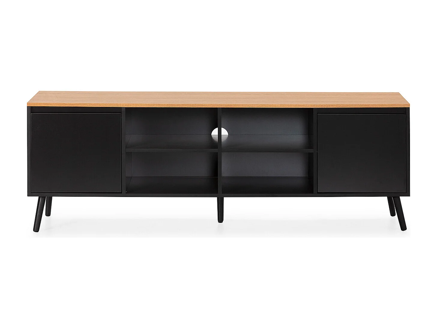 Mueble Tv Desi 2 puertas color Negro