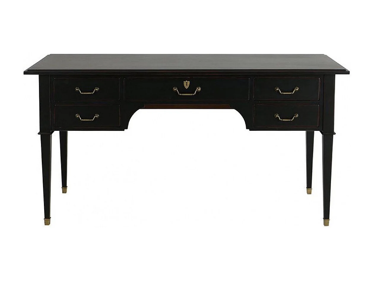 Bureau 5 tiroirs Bois Noir - Cénacle Interior's