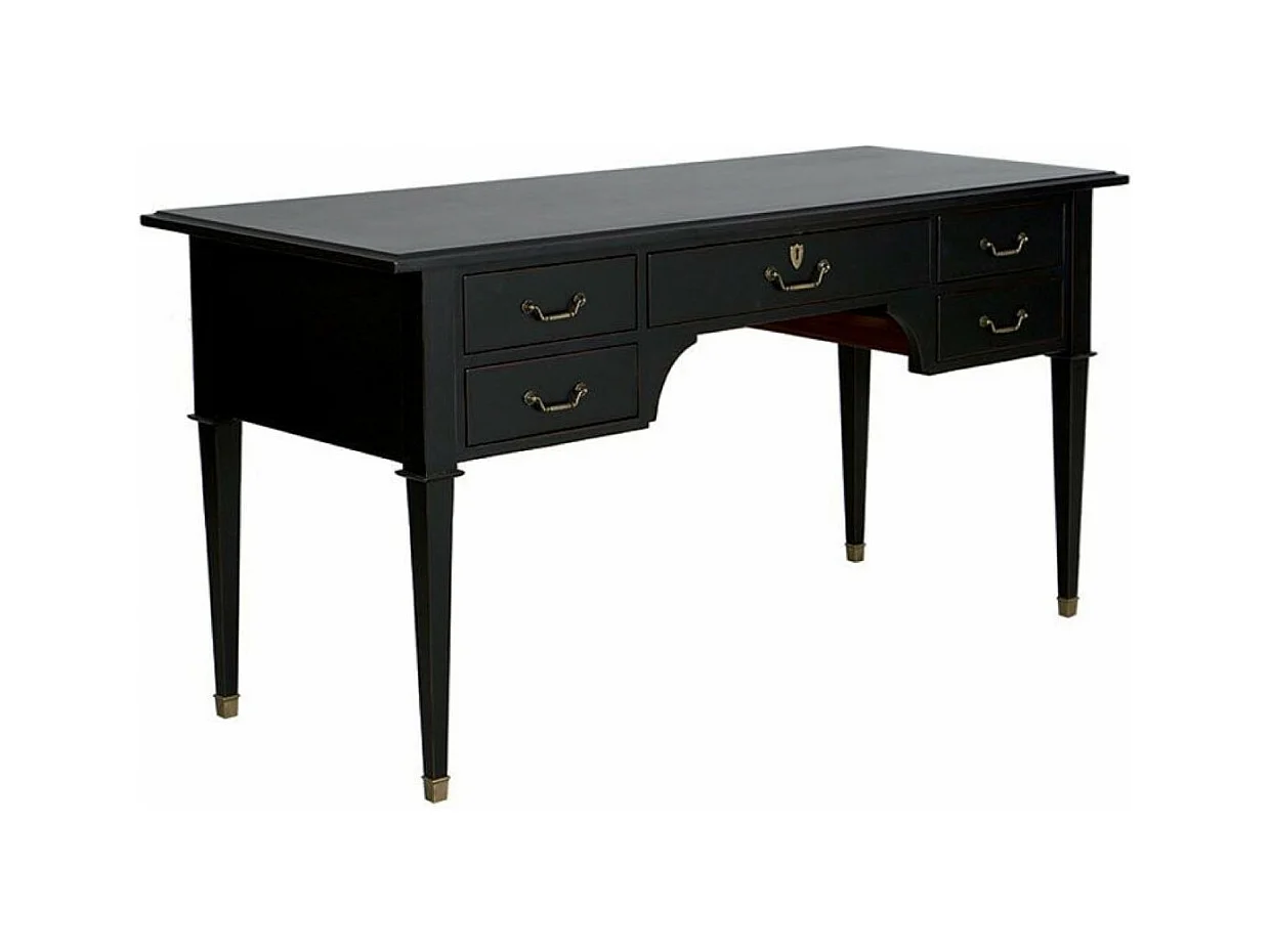 Bureau 5 tiroirs Bois Noir - Cénacle Interior's