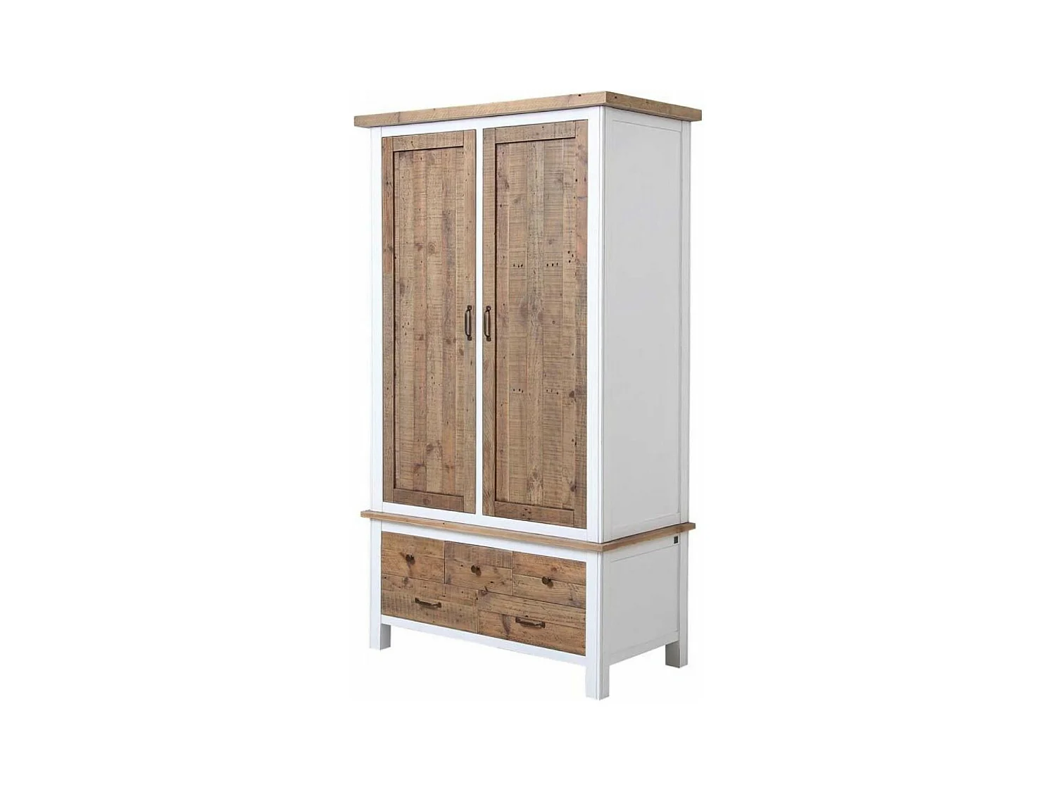 Armoire 2 portes Bois Blanc - Rivages Interior's