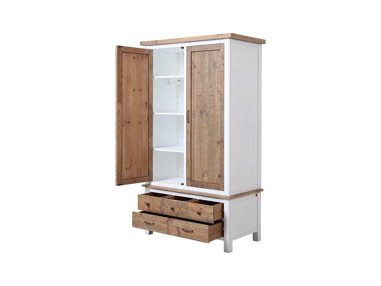 Armoire 2 portes Bois Blanc - Rivages Interior's