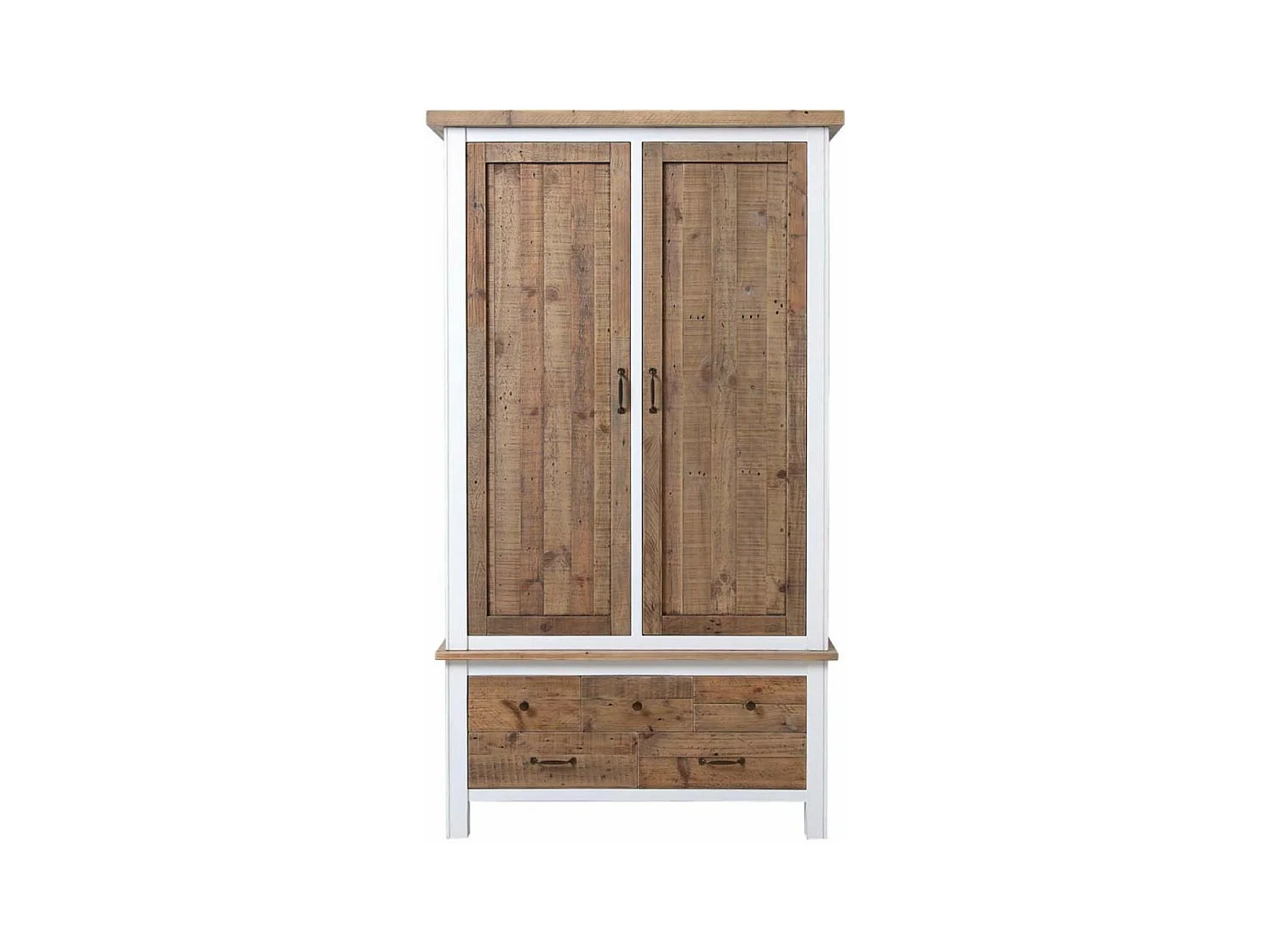 Armoire 2 portes Bois Blanc - Rivages Interior's