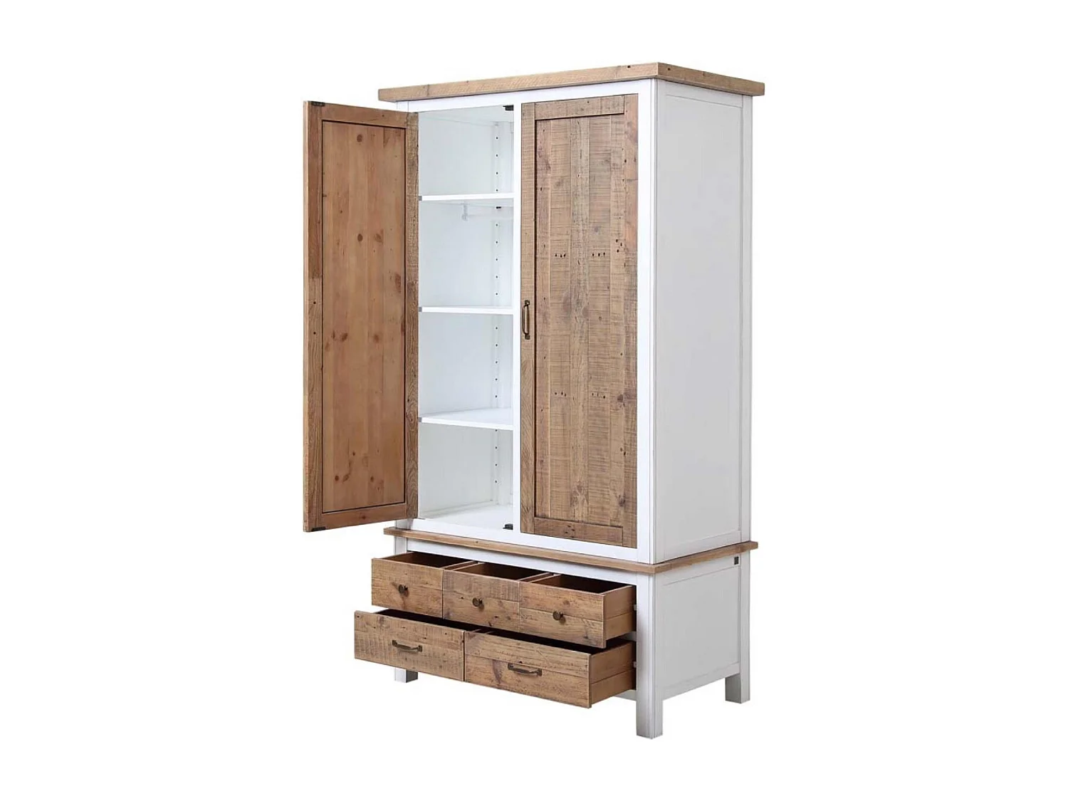 Armoire 2 portes MDF Blanc - Rivages Interior's