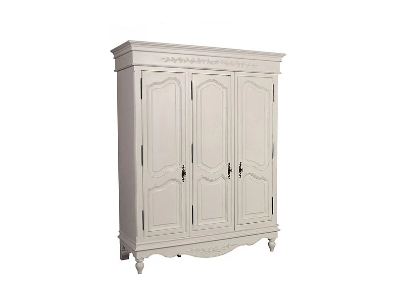 Armoire 3 portes MDF Blanc - Romance Interior's