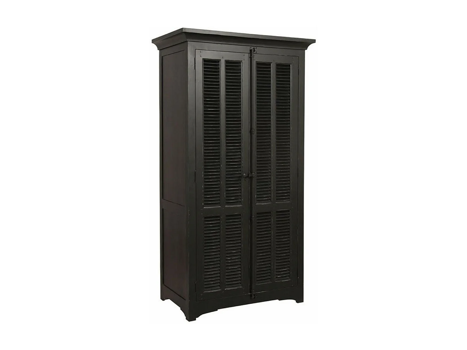 Armoire 2 portes penderie Bois Noir - Vénitiennes Interior's