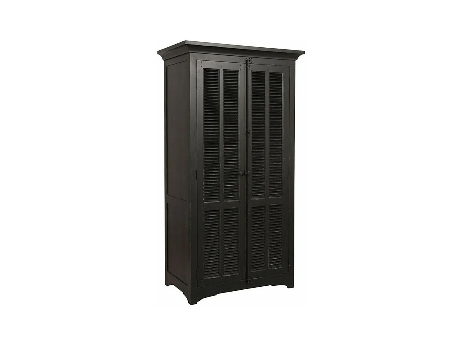 Armoire 2 portes penderie Bois Noir - Vénitiennes Interior's