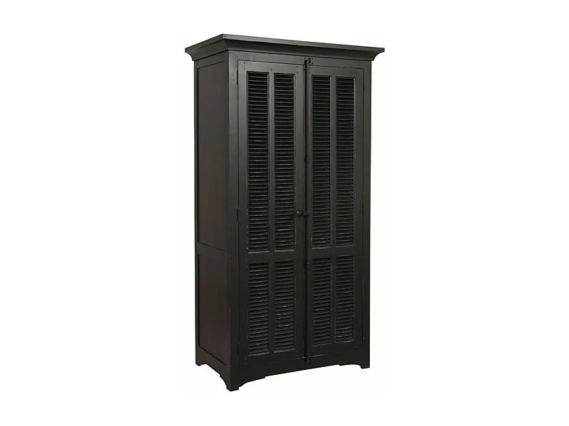 Armoire 2 portes penderie Bois Noir - Vénitiennes Interior's