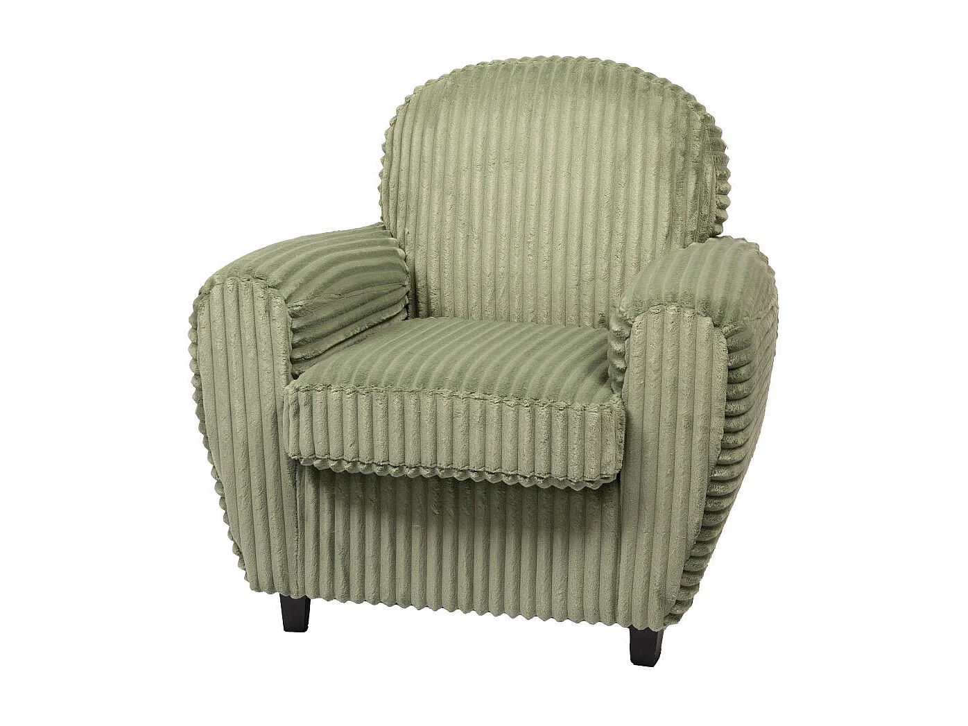 Fauteuil Club velours vert
