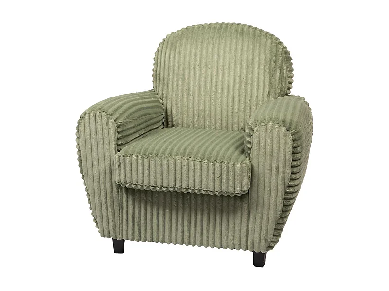 Fauteuil Club velours vert