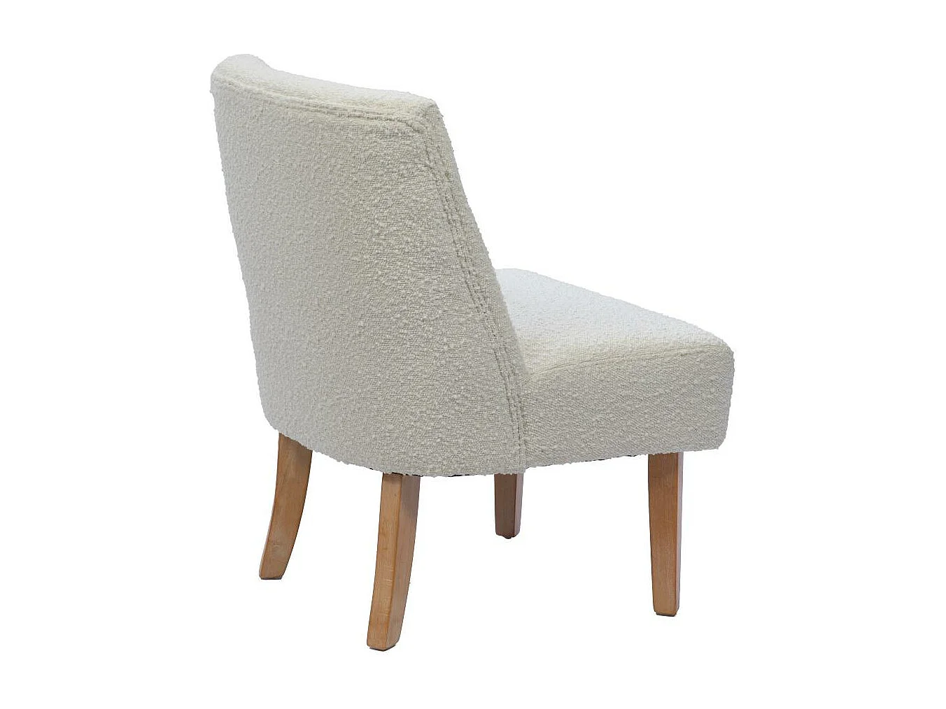 Fauteuil Dag bouclette blanc (lot de 2)