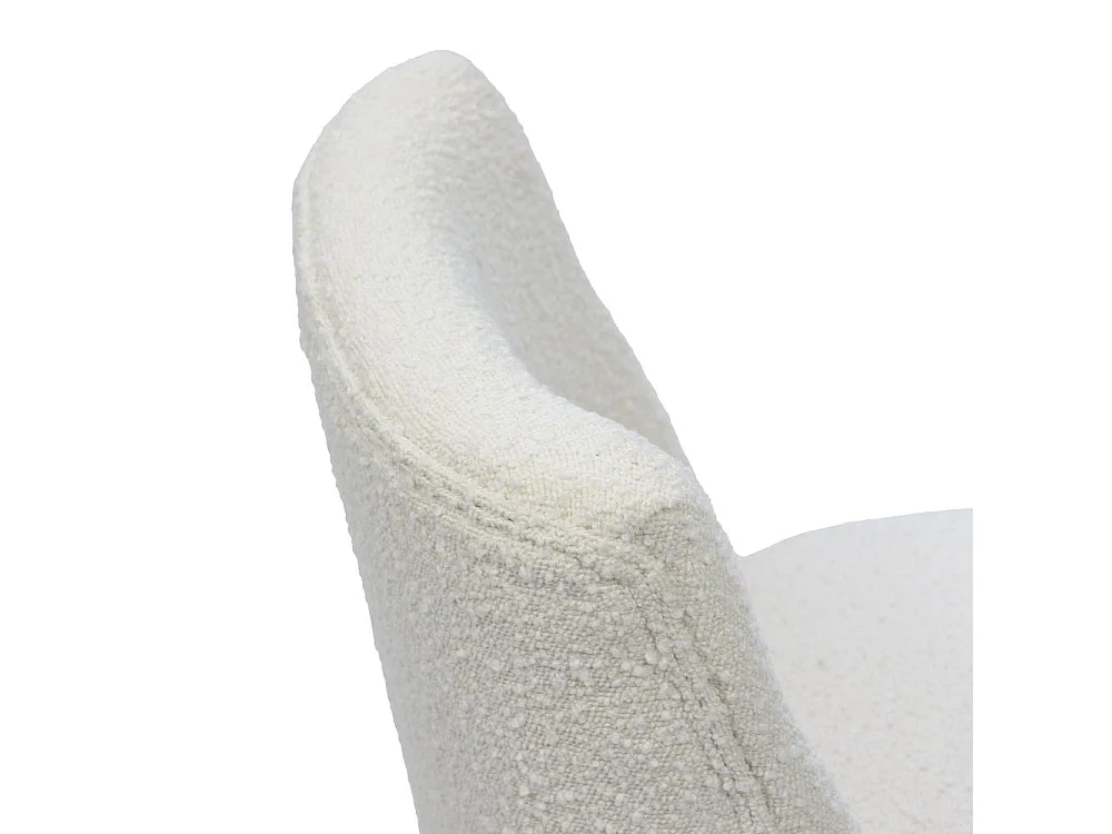 Fauteuil Dag bouclette blanc (lot de 2)