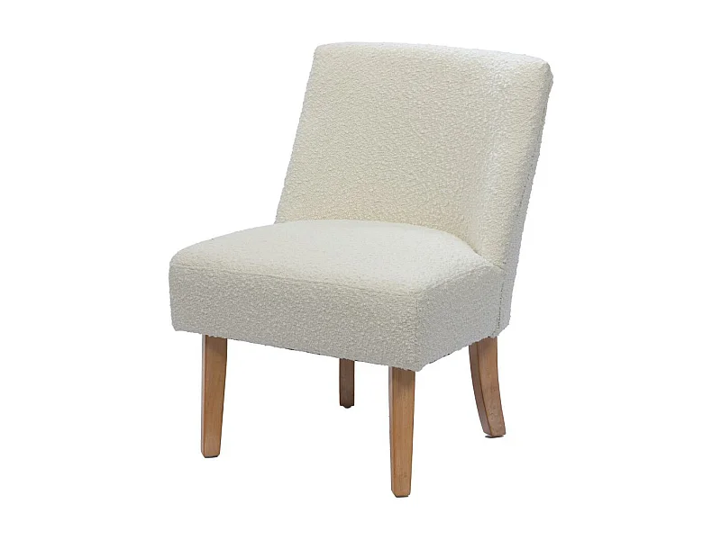 Fauteuil Dag bouclette blanc (lot de 2)