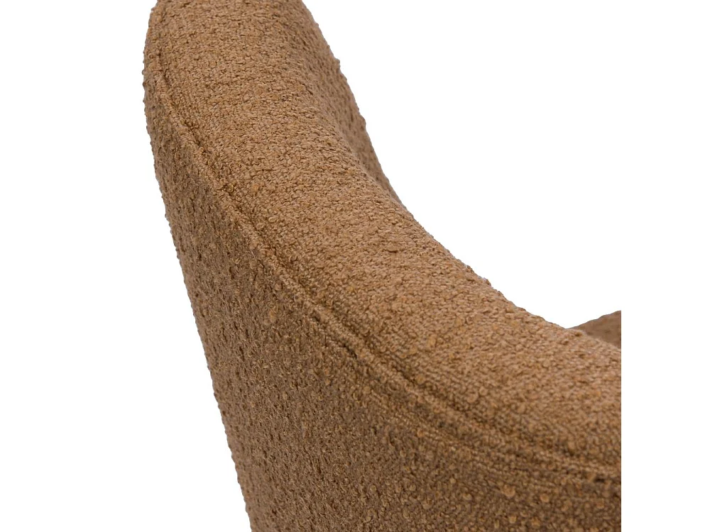 Fauteuil Dag bouclette marron (lot de 2)