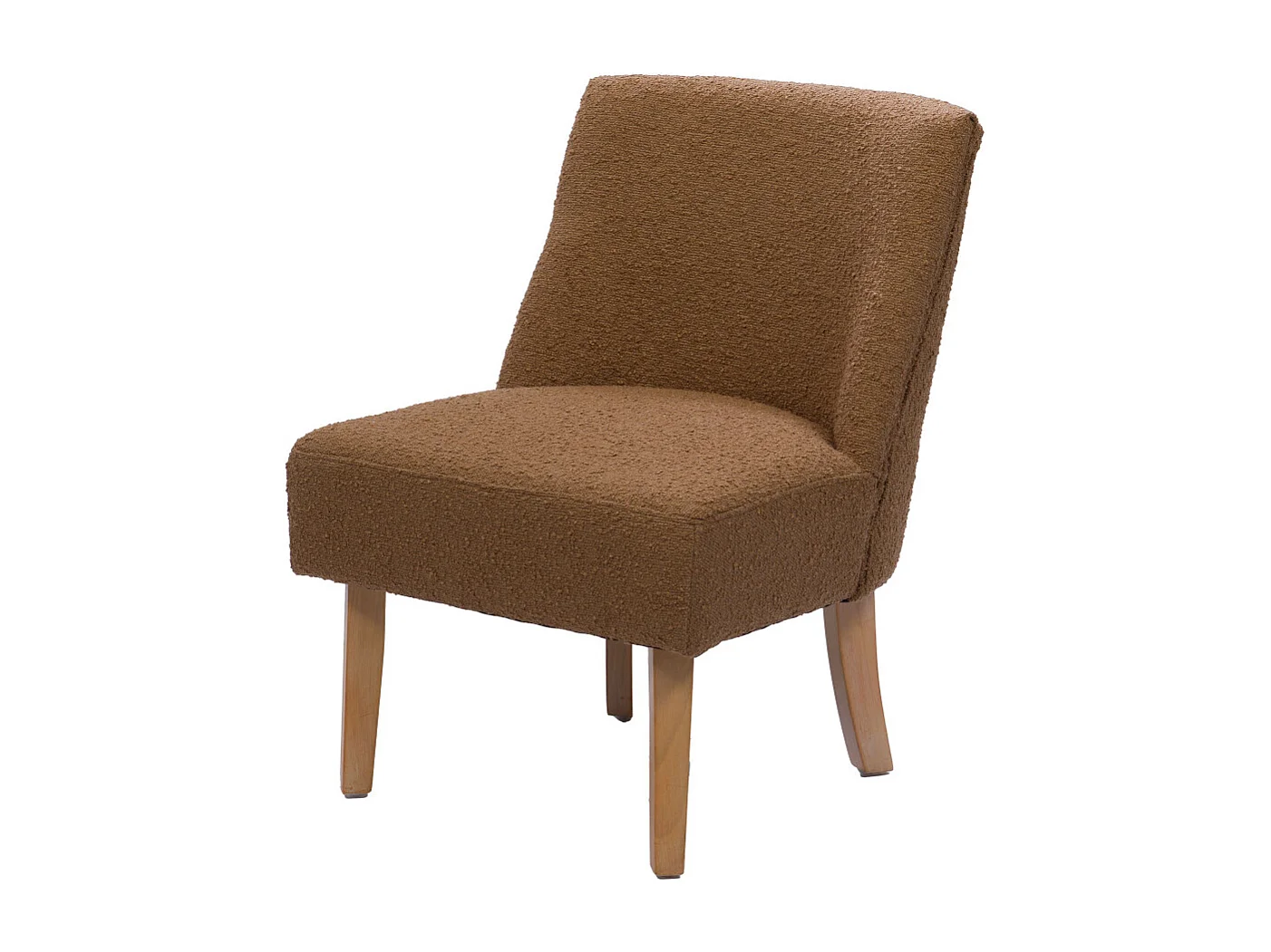Fauteuil en bouclette marron Dag (lot de 2)