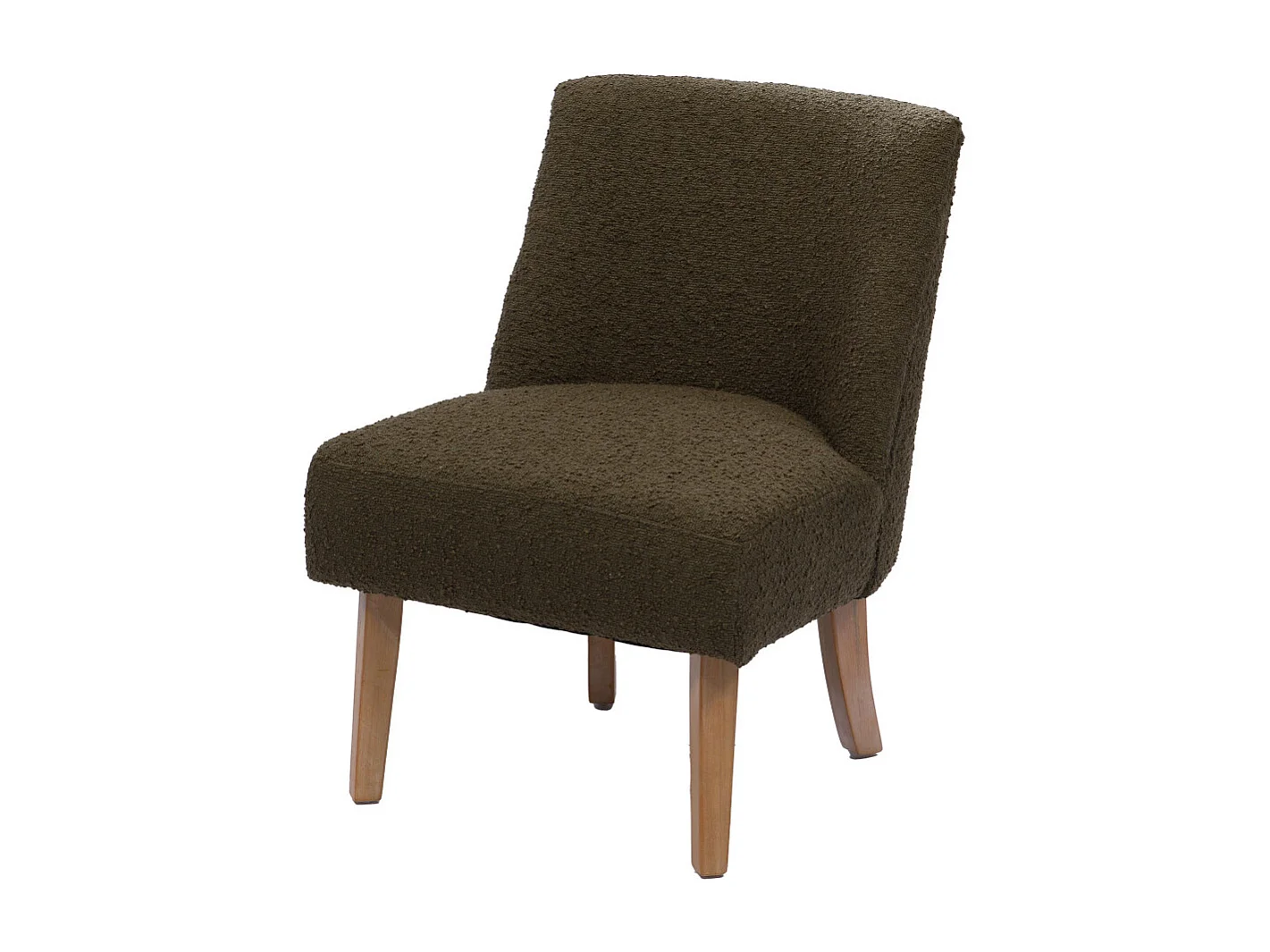 Fauteuil en bouclette kaki Dag (lot de 2)