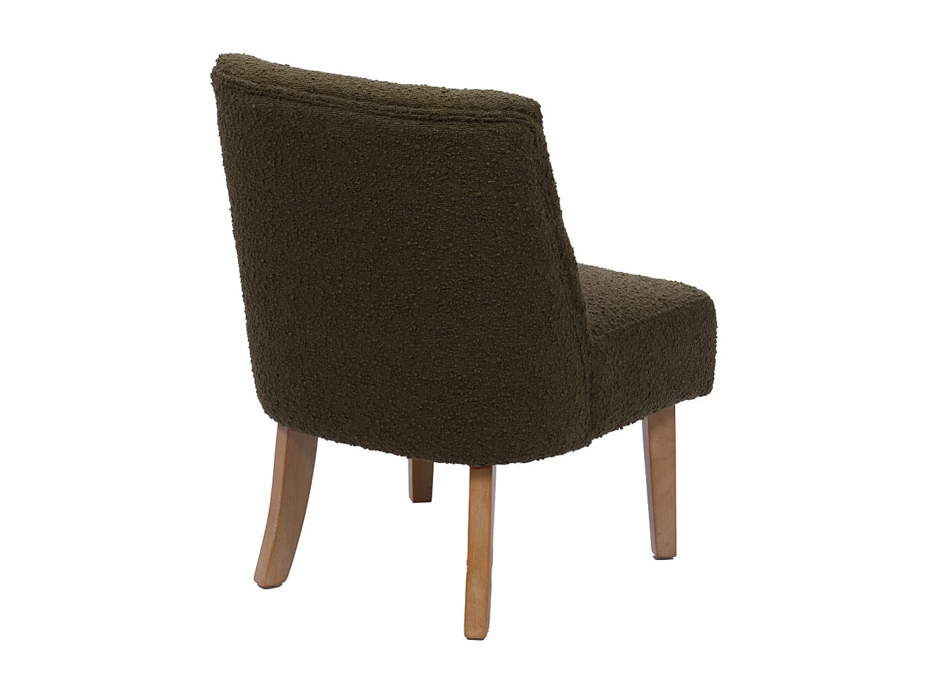 Fauteuil en bouclette kaki Dag (lot de 2)