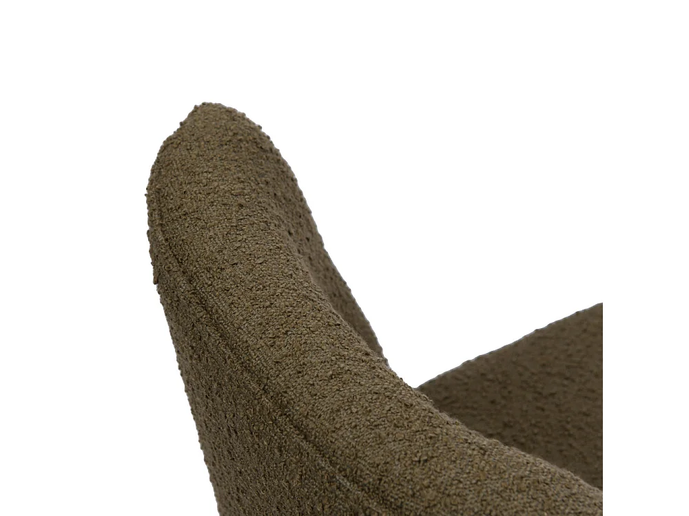 Fauteuil en bouclette kaki Dag (lot de 2)