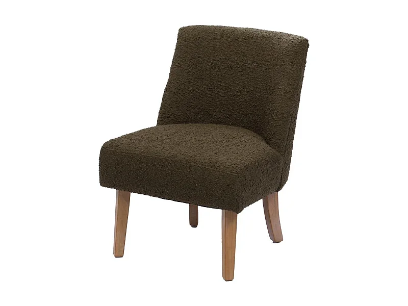 Fauteuil Dag bouclette kaki (lot de 2)