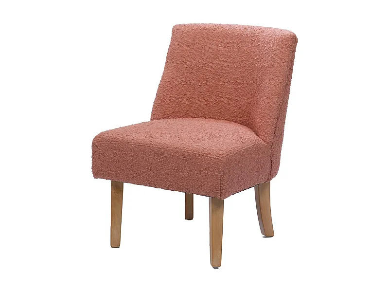 Fauteuil Dag bouclette rose (lot de 2)