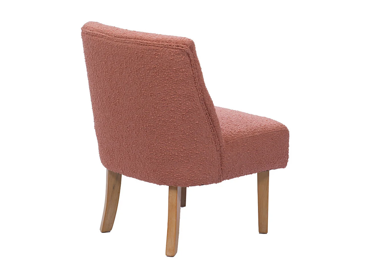 Fauteuil en bouclette rose Dag (lot de 2)