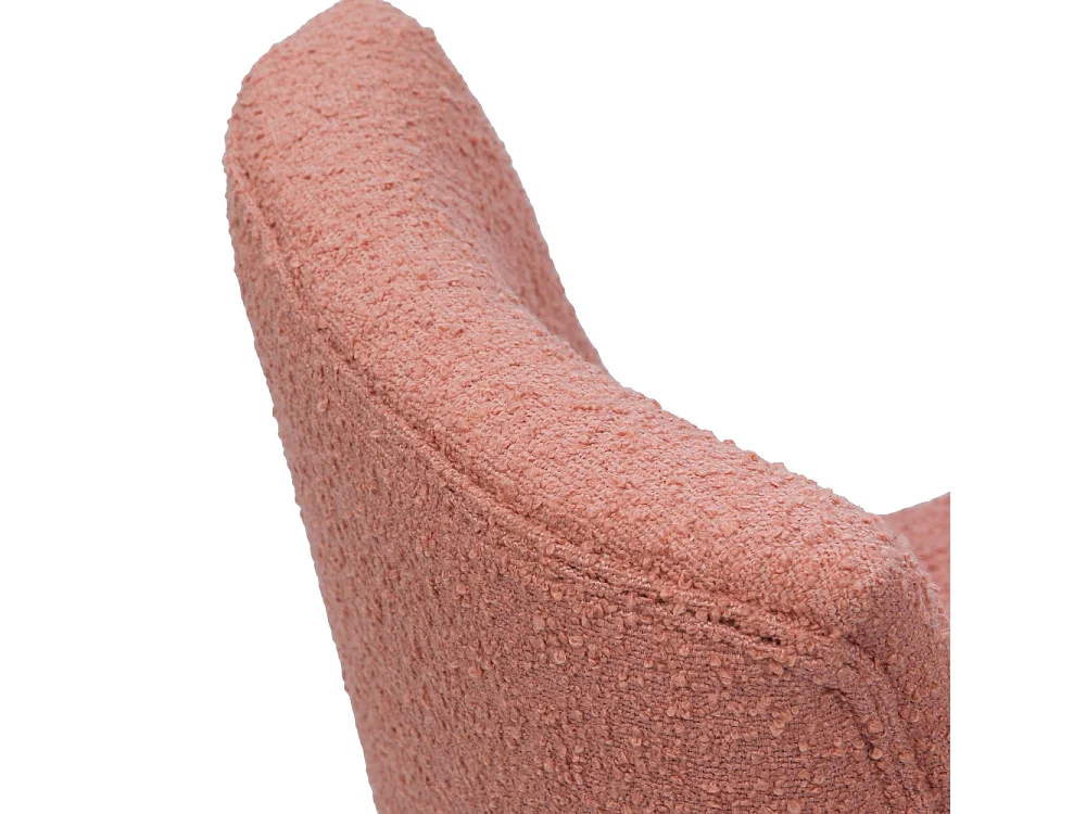 Fauteuil en bouclette rose Dag (lot de 2)