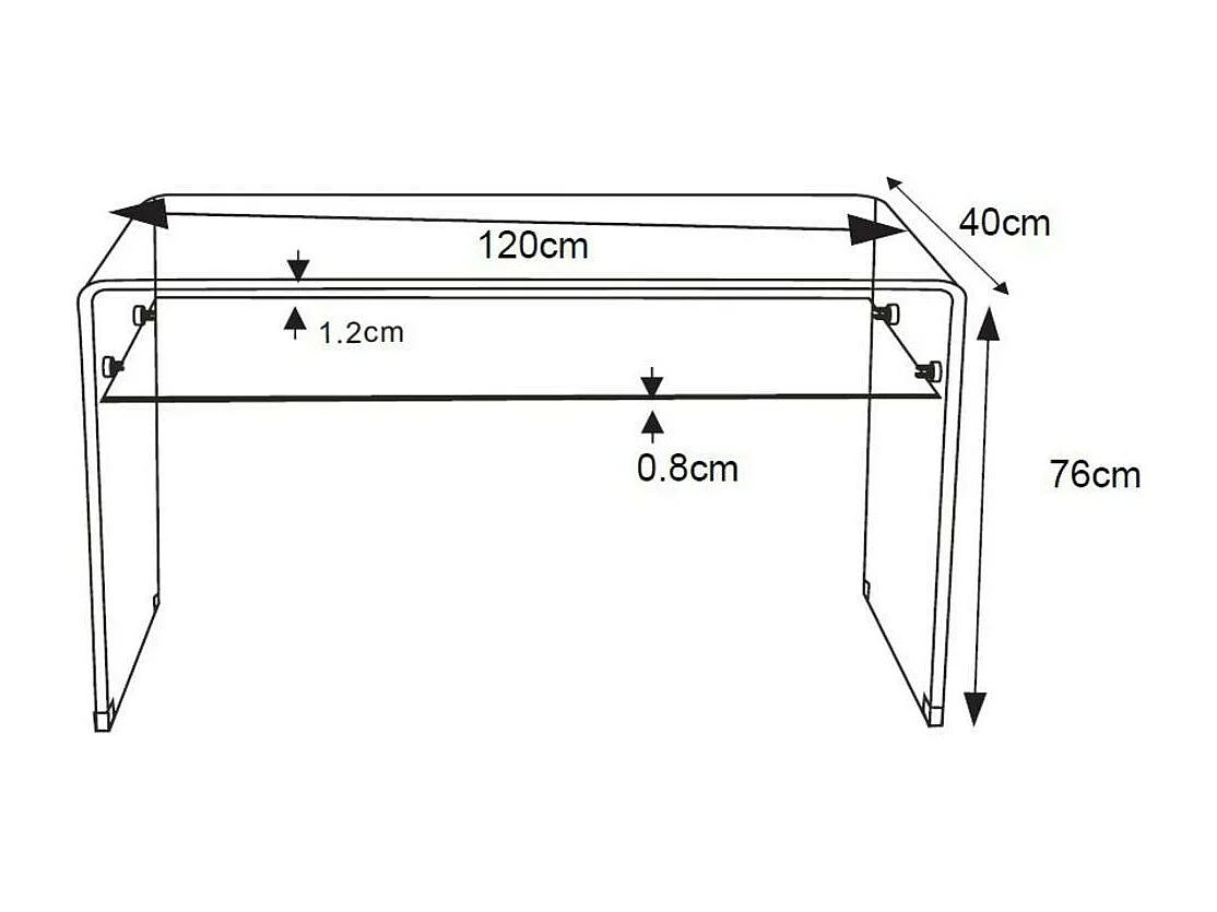 Console en verre transparent - Amadeus