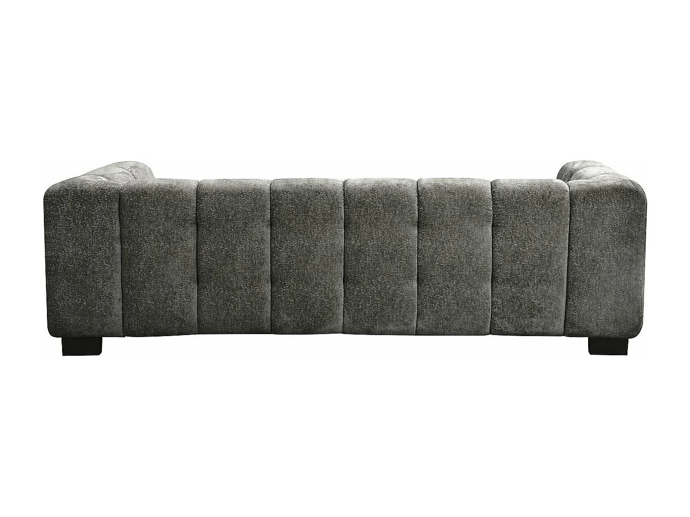 Divano dritto di design in tessuto ciniglia 3 posti "Foch" - Grigio