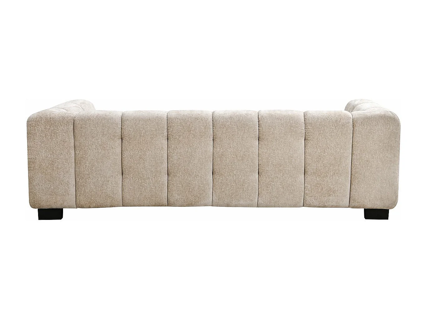 Sofá recto de diseño en tejido de chenilla 3 plazas "Foch" - Beige