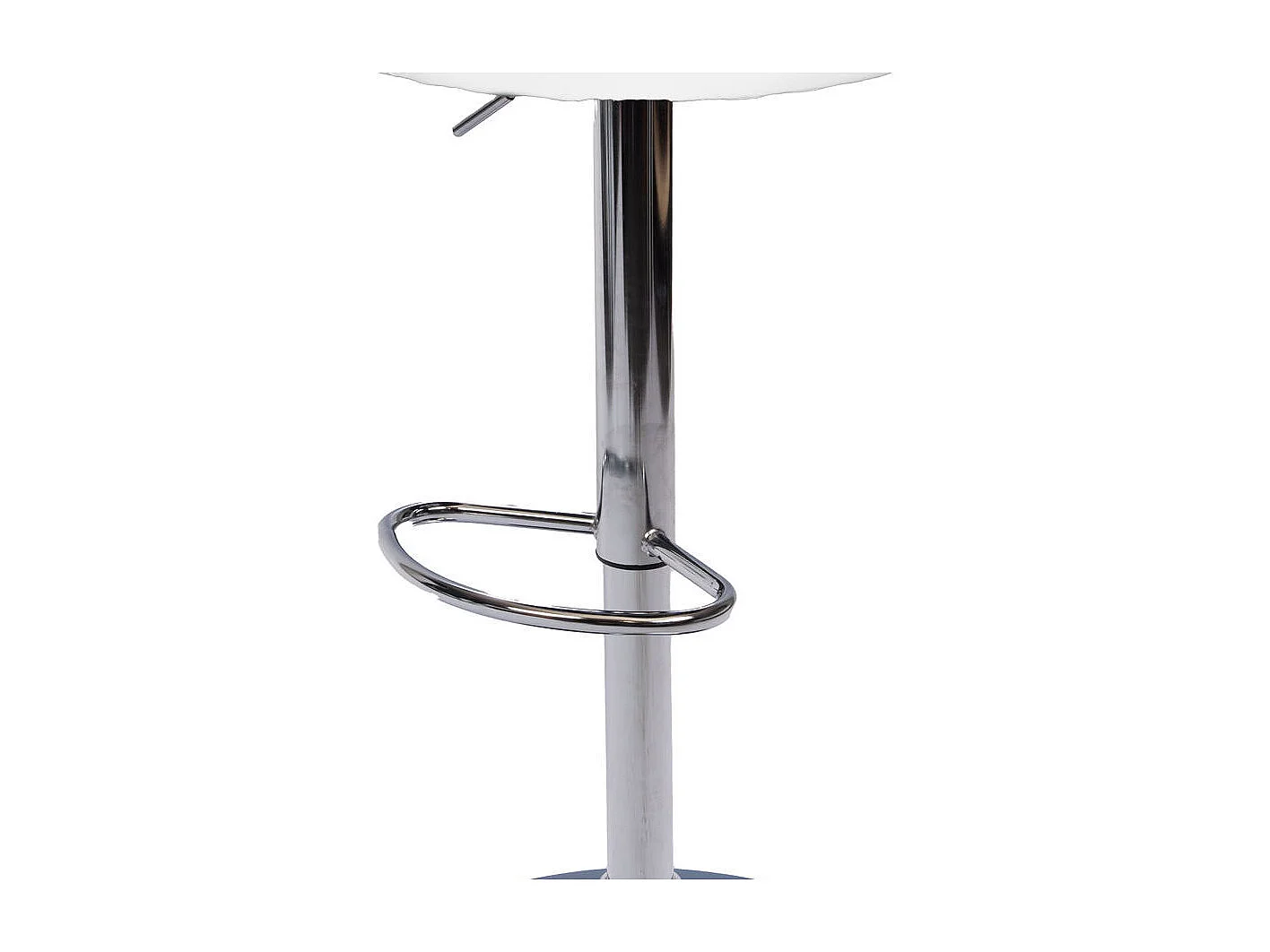 Tabouret de bar réglable en simili cuir blanc assise 65-75 cm Emilio