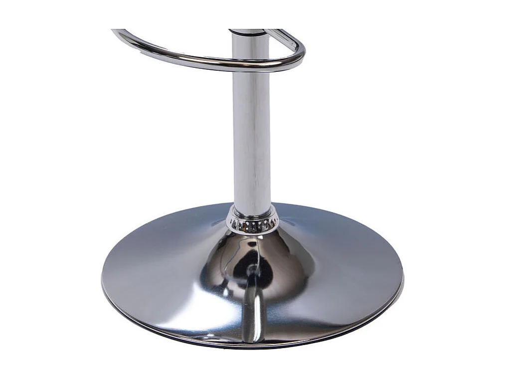 Tabouret de bar réglable en simili cuir blanc assise 65-75 cm Emilio